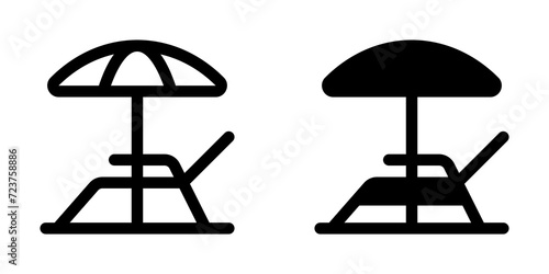 Editable sun lounger vector icon. Part of a big icon set family. Perfect for web and app interfaces, presentations, infographics, etc