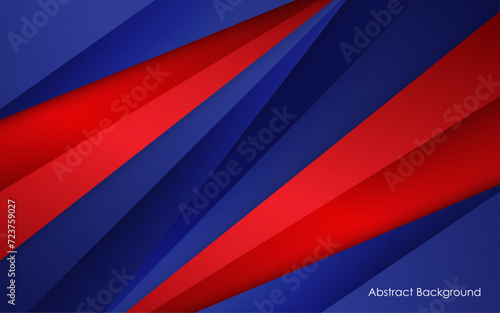 Modern background blue with white and red color