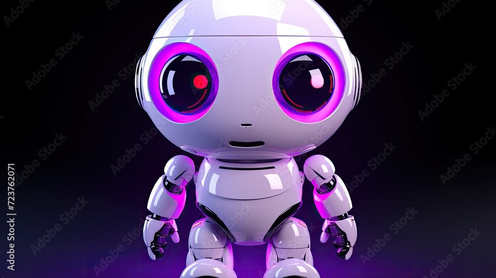 a futuristic cute android domestic robot 