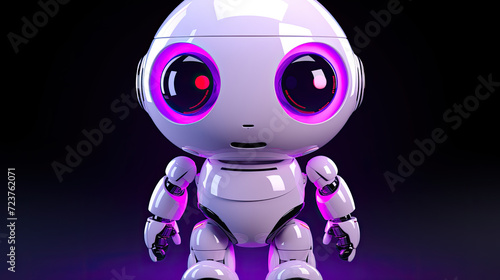 a futuristic cute android domestic robot 