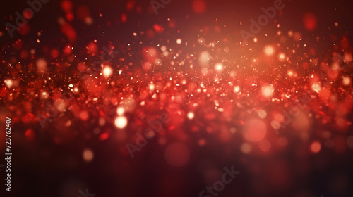 abstract of red glow particle with bokeh background