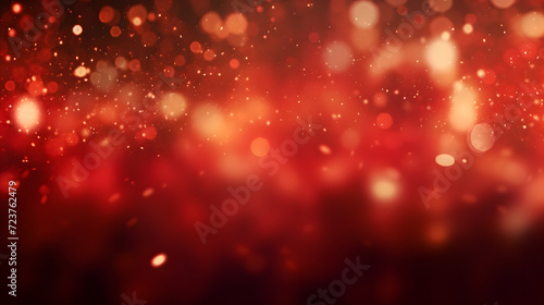 abstract of red glow particle with bokeh background