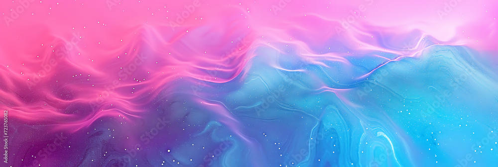 Retro-futuristic vibes in a neon pink, blue, and purple gradient with a grainy texture. Ideal for a unique and trendy poster or banner.