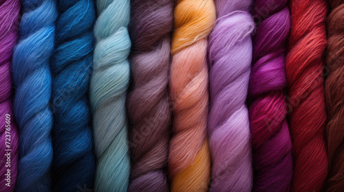 Colorful wool texture background photo