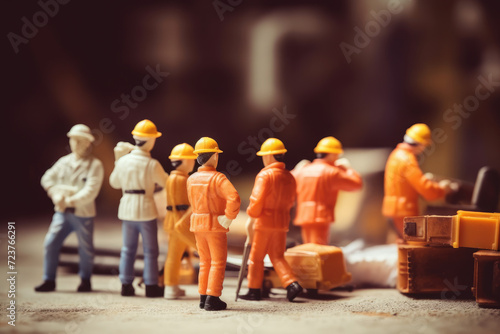 Construction crew worker figure