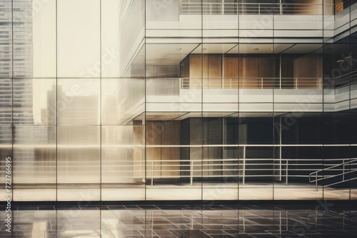 Corporate corporate building exterior photo, minimal modern design background