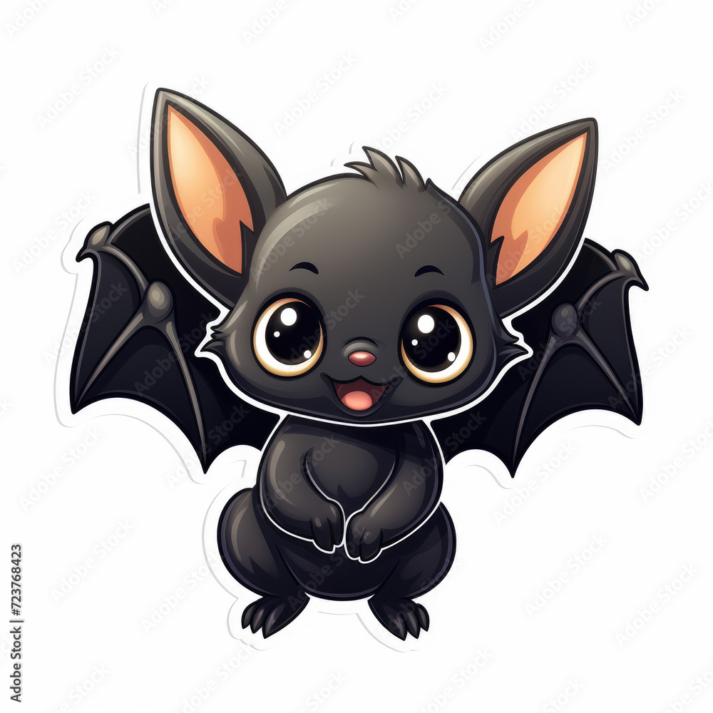 Cute bat sticker