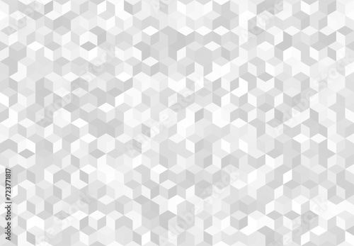 Cubes geometric grey monochrome abstract seamless pattern. Vector