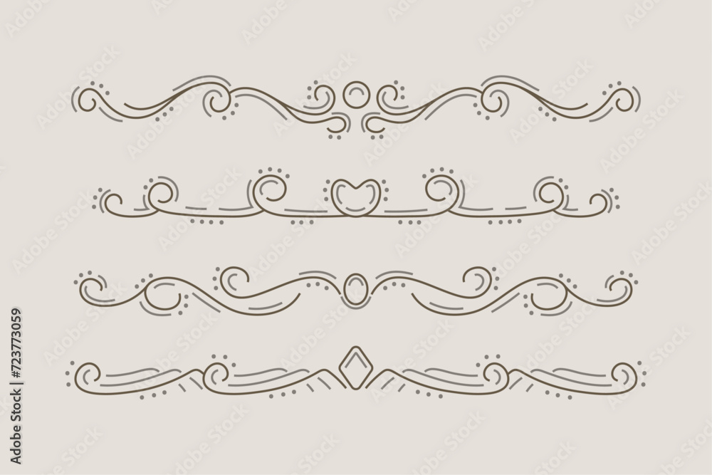 Divider Ornament Frame with line and shape