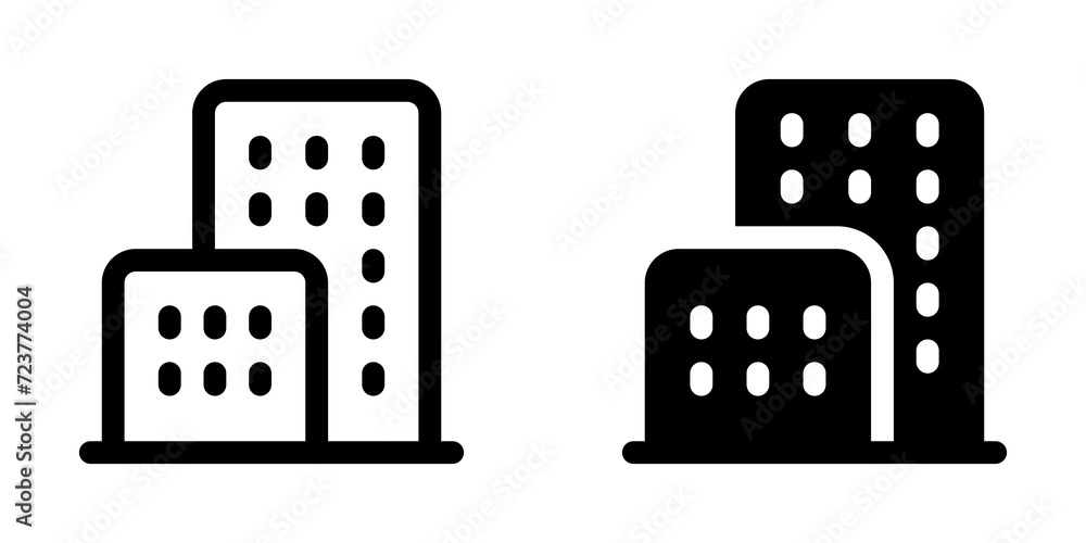 Editable office building, hotel, apartment, real estate, vector icon. Part of a big icon set family. Perfect for web and app interfaces, presentations, infographics, etc Editable office building, hotel, apartment, real estate, vector icon. Part of a big icon set family. Perfect for web and app interfaces, presentations, infographics, etc