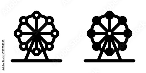 Editable ferris wheel, amusement park vector icon. Part of a big icon set family. Perfect for web and app interfaces, presentations, infographics, etc