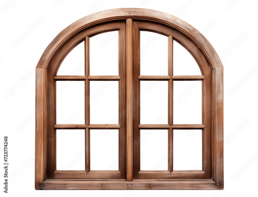 Wooden window, cut out Wooden window, cut out