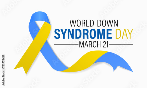 World Down Syndrome Day on 21 March . Greeting card, poster, flyer and Banner, background design.