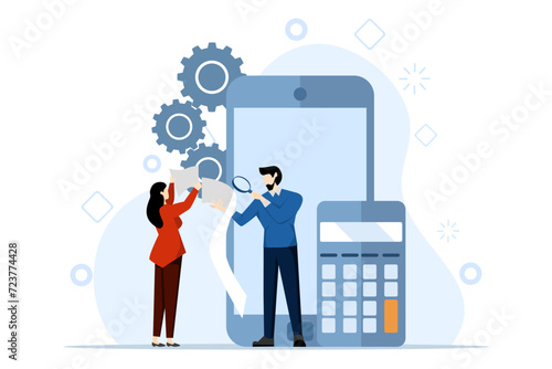 concept of financial planning, investment or wealth management, saving money or income and salary, budgeting plan for expenses, debt and taxes, people plan their savings with a piggy bank growth chart