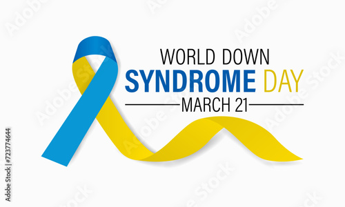 World Down Syndrome Day on 21 March . Greeting card, poster, flyer and Banner, background design.
