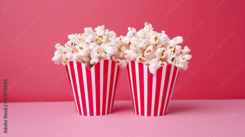 Delicious and Crunchy Cinema Snack on Salty Popcorn Background