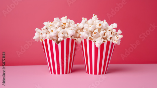 Delicious and Crunchy Cinema Snack on Salty Popcorn Background