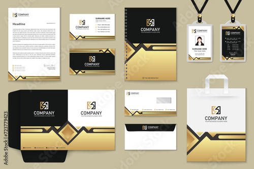 vector business stationery mockup collection template perfect for presentations vector
