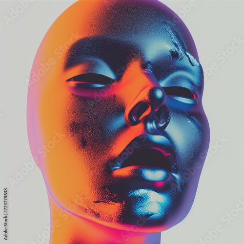 Photo abstract gradient background with grain texture captivating noise airbrush minimalist wallpaper. Grainy gradient, creative y2k design