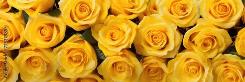 colorful floral background yellow roses © Natalia