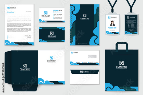 vector business stationery mockup collection template perfect for presentations vector