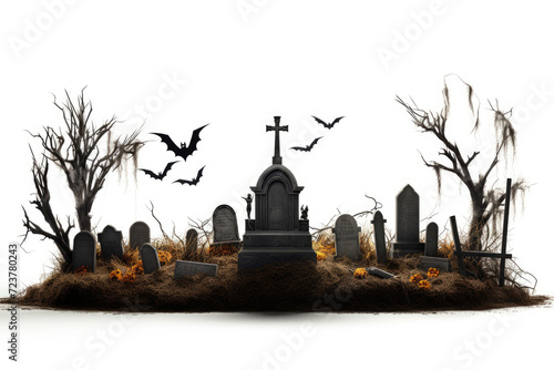 Grave design isolated on white background photo