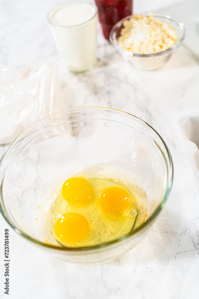 Whisking Delight - Bundt Cake Batter Preparation Begins Whisking Delight - Bundt Cake Batter Preparation Begins