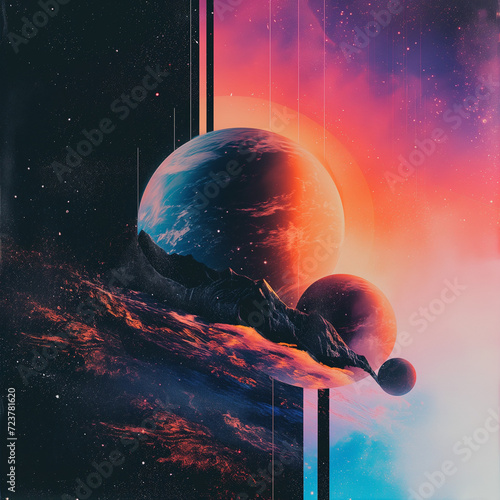 Photo abstract gradient background with grain texture captivating noise airbrush minimalist wallpaper. Grainy gradient, creative y2k design