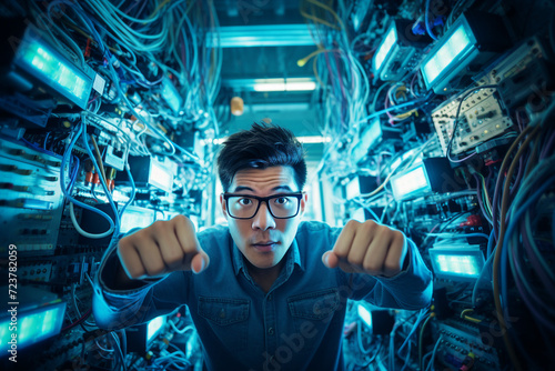 Wallpaper Mural Ai generated portrait of a male engineer working in a factory Torontodigital.ca