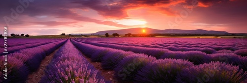 lavender field at sunset