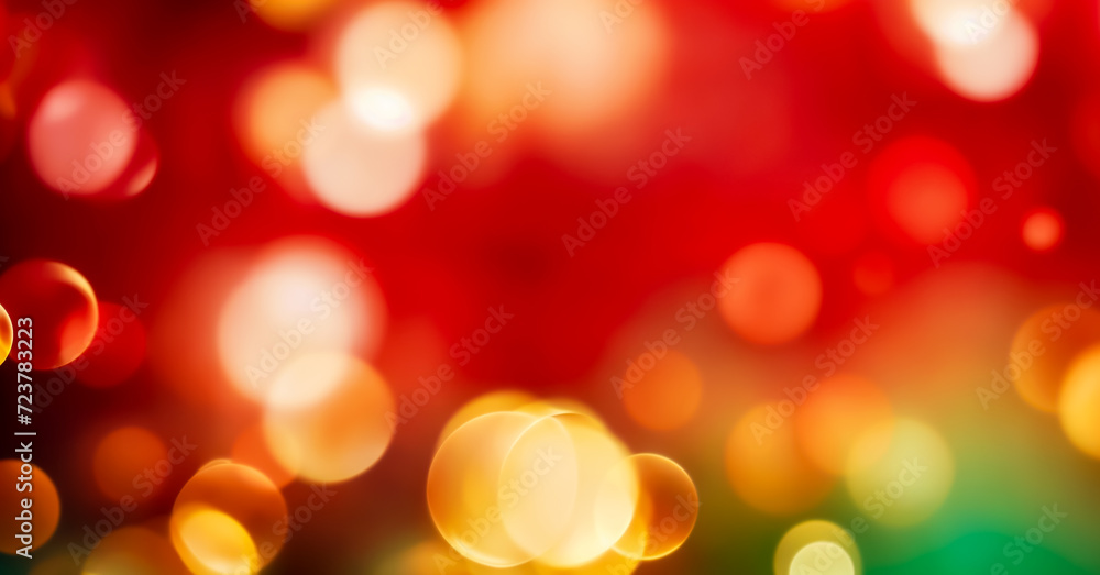 Abstract blur bokeh banner background. Silver bokeh on defocused teal red and coral colors background Abstract blur bokeh banner background. Silver bokeh on defocused teal red and coral colors background