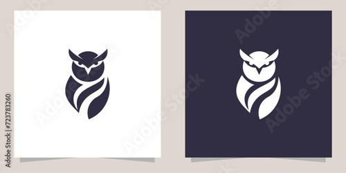 owl logo design vector