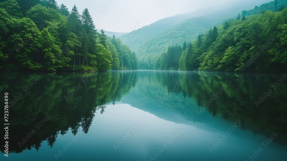 Fototapeta premium lake in the forest