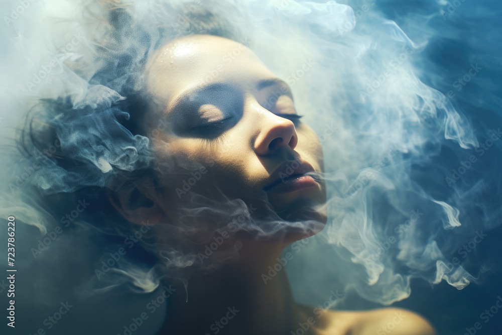 Hypersomnia concept background