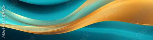A beautiful abstract background in golden blue tones, flowing like silk.