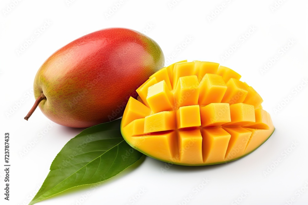 mango isolated on white background close-up. mango isolated on white background close-up.