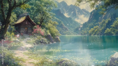 ジブリの世界、日本の田舎の風景、ローファイ