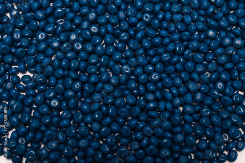 hot cut type navy blue masterbatch granules.  This polymer is a colorant for products in the plastics industry