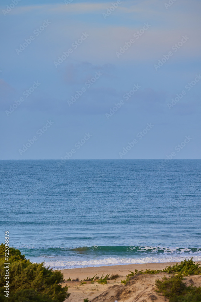 Ocean surf on sandy beach