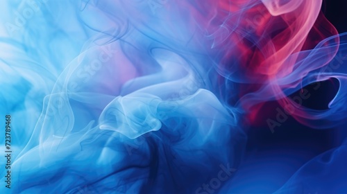 Close up shot of vibrant red and blue smoke. Perfect for adding a burst of color and energy to any project
