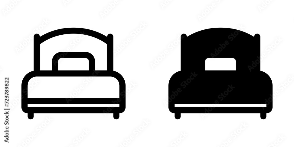 Editable single bed vector icon. Part of a big icon set family. Perfect for web and app interfaces, presentations, infographics, etc