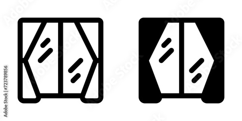 Editable window and curtain vector icon. Part of a big icon set family. Perfect for web and app interfaces, presentations, infographics, etc