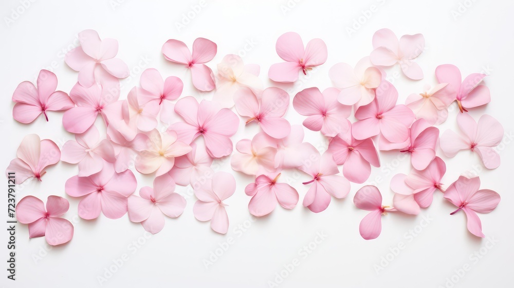 pink rose petals on white background pink rose petals on white background