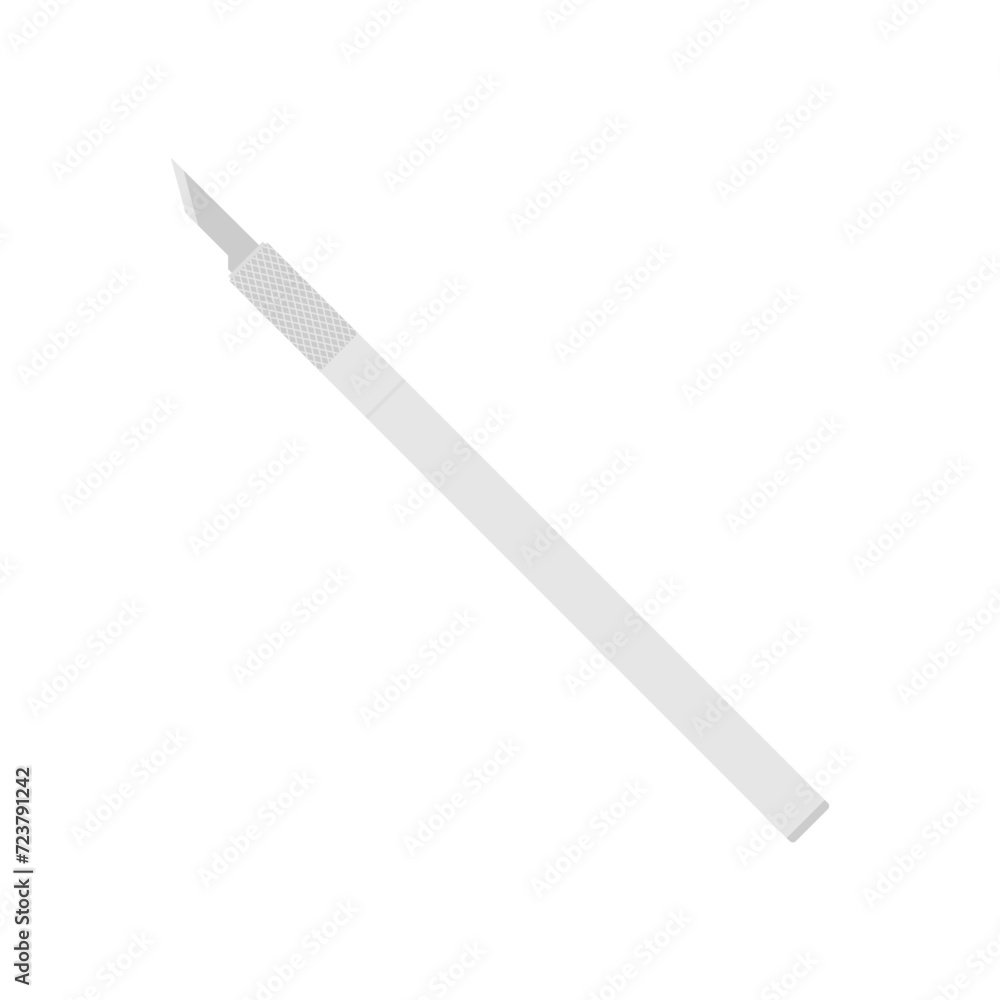 art knife or hobby knife flat design vector illustration. Detailed vector illustration of hobby and utility knife handles and blades. paper cutter, cutter breadboard, craft knife art knife or hobby knife flat design vector illustration. Detailed vector illustration of hobby and utility knife handles and blades. paper cutter, cutter breadboard, craft knife