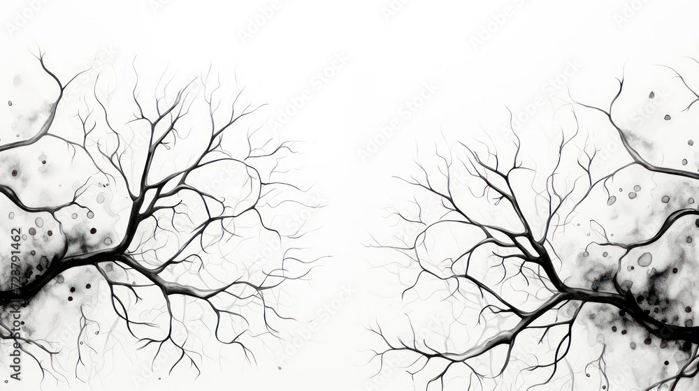 Fototapeta premium tree roots on white background