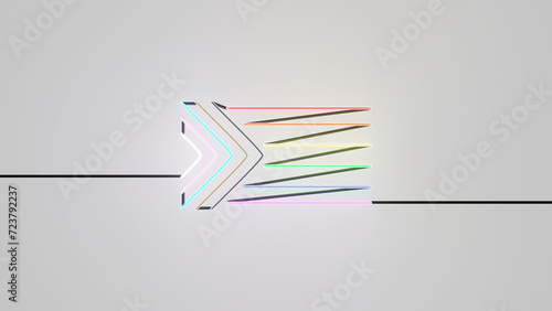 Fotografie Bandera Trans género neón alfa.