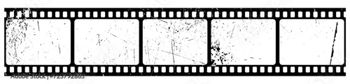 Scratched black vintage film. Template for design