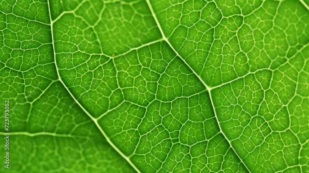 Fresh green leaf texture macro close-up. Generative AI Fresh green leaf texture macro close-up. Generative AI