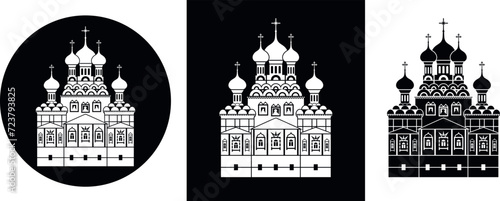 Russia logo. Isolated Russia architecture on white background