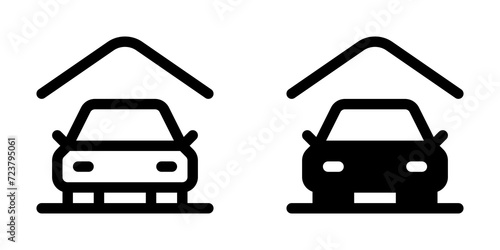 Editable parking area, garage vector icon. Property, real estate, construction, mortgage, interiors. Part of a big icon family. Perfect for web and app interfaces, presentations, infographics, etc